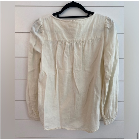 Gap boho embroidered cotton linen pull on shirt women's XS bohemian feminine - Picture 9 of 11